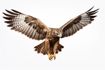 Obraz premium Flying hawk buzzard animal bird.