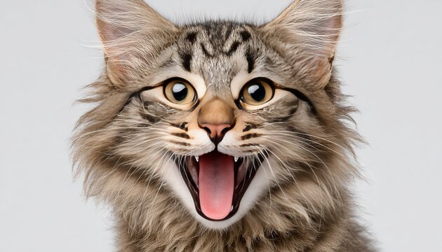 Close Up Portrait of a Charming LaPerm Cat with Expressive Eyes Demanding Attention in Studio