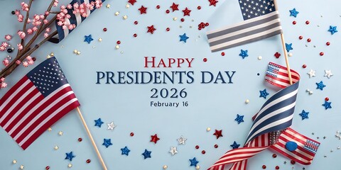 Obraz premium Celebrate presidents day 2026