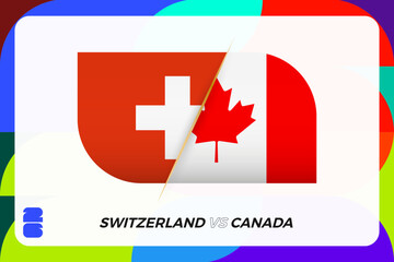 Switzerland vs Canada International Sports Tournament Icon.