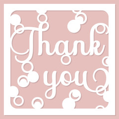 Thank you, Layered paper cut. Paper cut out design. Shadow box style.