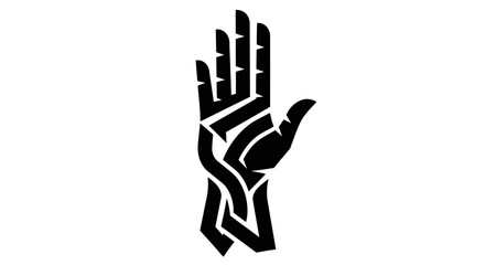 Fototapeta premium Abstract hand gesture symbol isolated