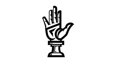 Obraz premium Abstract hand sculpture icon