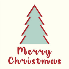 Layered Merry Christmas card. Paper cut out design. Shadow box style. Layered paper cut card. 