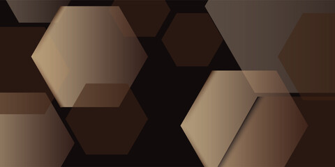 Abstract 3D background with a hexagonal pattern. Modern design with simple shapes, in a red and brown pattern. Suitable for any background.