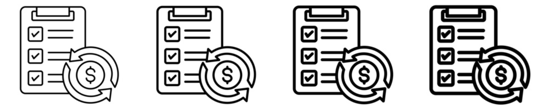 Cost Allocation  Icon Set Different Style Collection
