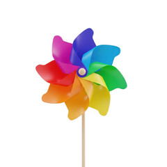 Colorful pinwheel on black