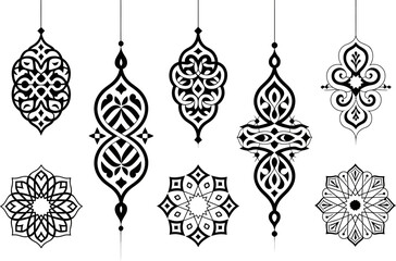 Eid mubarak islamic ornaments hanging decorations