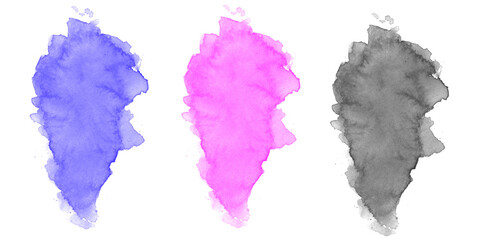 Mysterious vibrant blue and magenta fluid forms swirling on black Ethereal glowing smoke art modern abstract wallpaper