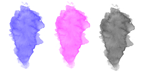 Mysterious vibrant blue and magenta fluid forms swirling on black Ethereal glowing smoke art modern abstract wallpaper