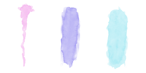 Vibrant abstract watercolor effect art fluid purple blue teal strokes on black Modern digital design element creative