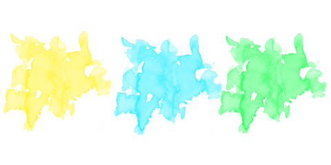 Vibrant abstract watercolor splatters with yellow cyan green on black ideal for modern design creative graphics artistic