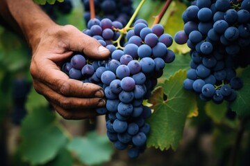 Obraz premium Grapes farm vineyard outdoors.