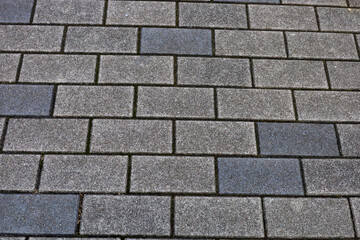 Obraz premium Brick pavement walkway, Top view
