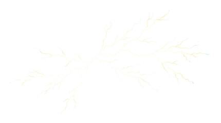 Abstract golden lightning bolt streaks with delicate blue wisps, representing energy and power