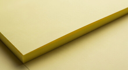 Close up of a yellow foam board corner