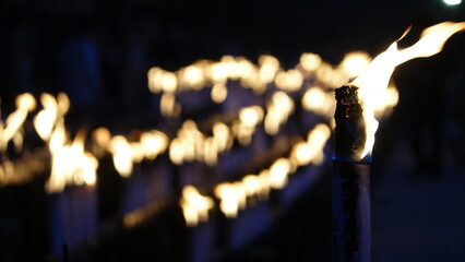 たくさんのロウソク