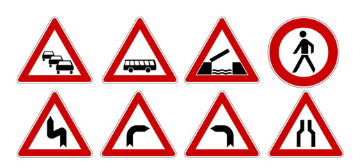 road sign warning