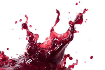 Red Wine Splash Dynamic Liquid Explosion Isolated Transparent Background PNG
