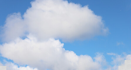 Blue sky background with white cloud