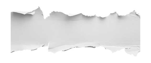 Ripped element set of torn paper edges isolated with clipping path on background. torn paper texture, ripped of paper designs and jagged paper edges create a raw, artistic look