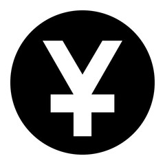 Vector image of a flat, isolated icon of the yen. Currency exchange Yen. Sign of the currency of Japan.