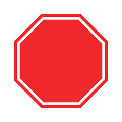 Blank sign, blank traffic sign, red vector illustration for apps and webdesign, Wall Red blank Sign Vector illustration EPS10 printable design, editable sign