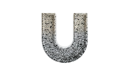 Terrazzo Letter U Decoration
