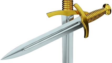 Ornate Golden Sword and Dagger