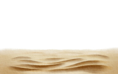 Undulating sand dunes with wave like ridges,symbolizing vast deserts,exotic hot country tourism.Painted in warm watercolor gradients for travel guides,adventure branding,south hotel cultural project © AnKa