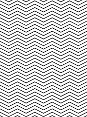Seamless black and white zigzag chevron pattern with clean geometric lines, suitable for backgrounds, textiles, packaging, wallpapers and modern graphic design.