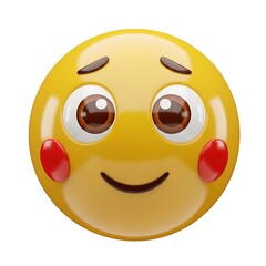Fototapeta premium 3d smiley face emoji social media react 