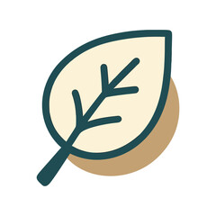 Fototapeta premium Green lined leaf over tan background suitable for nature themes, organic products, ecofriendly designs, wellness promotions, and environmental campaigns.