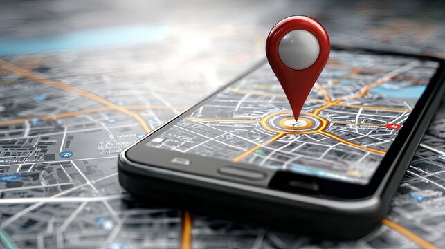 GPS shows the route to reach a specific location
