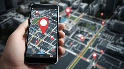 GPS shows the route to reach a specific location
