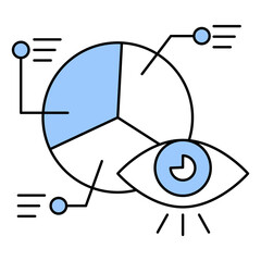 Monitoring Observation Vector Icon Analytical Review Process