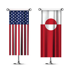 Illustration Vector Featuring USA and Greenland Identity