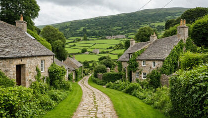 Charming Stone Alley in Peaceful Village