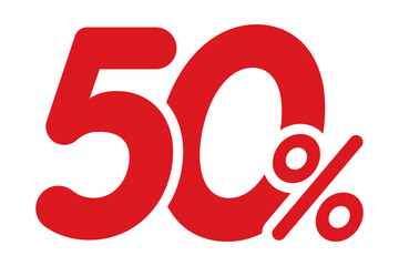 Discount sale label set for business promotion template. 50% off