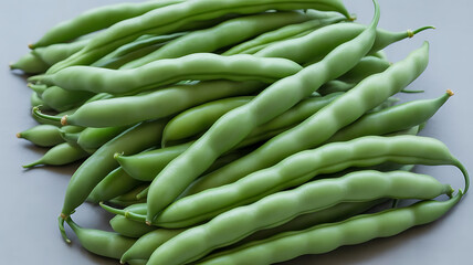green beans on a plate image