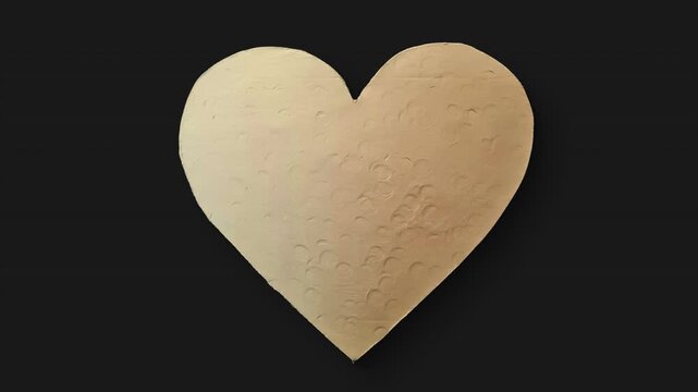 A stop motion style hand crafted love heart with alpha for easy drag and drop.
