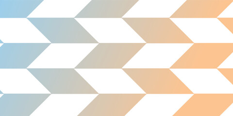 seamless geometric background featuring diagonal chevrons in blue to peach gradient. Ideal for tech, business, or creative layouts. Evokes motion, balance,
