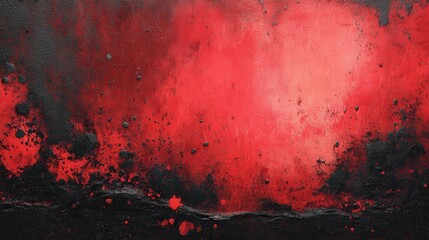 Artistic texture of black and red colors blended together to create a striking visual effect suitable for backgrounds or abstract designs