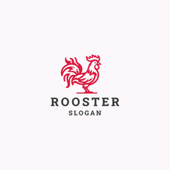 Obraz premium Rooster logo style icon design template vector illustration