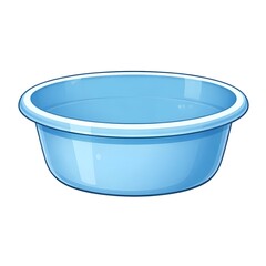 blue bowl isolated on white