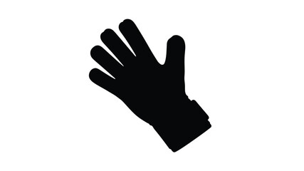 Obraz premium A dark hand gesture in a simple striking silhouette