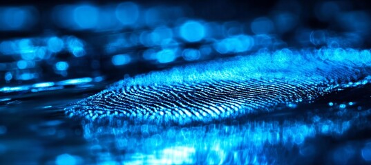 Illuminated Evidence Revealed on Glass Surface Unveiling Mystery Traces in a Dark Crime Scene