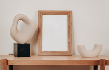 Elegant Gallery Shelf With Artistic Elements, Sleek Modern Shelving With Artwork And Sculpture Display