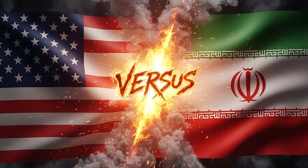Usa versus iran conflict and tension between countries