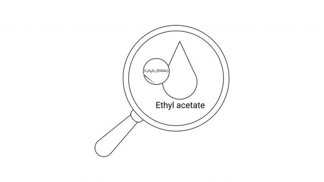 Ethyl Acetate Magnified - Chemical Compound Visual Analysis.